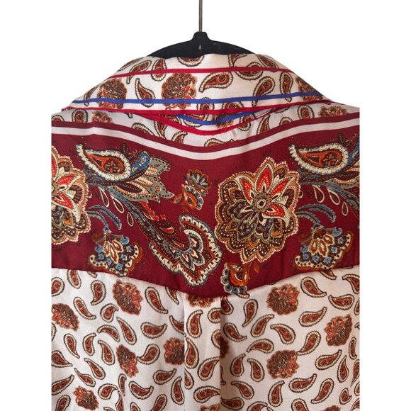 Zara XS Paisley Print Button-Up Blouse - Picture 10 of 12